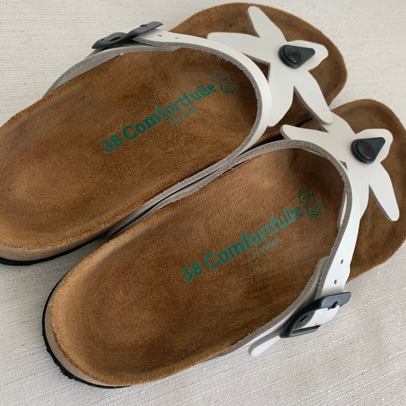 Comfortfube Handmade Leather White Flower Sandals Woman’s EU38/US7-8 - Picture 4 of 12
